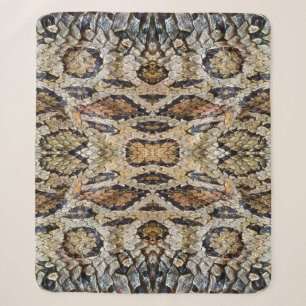 Schlangenhautmuster. Vintager Tierdruck Sherpadecke