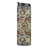 Schlangenhautmuster. Vintager Tierdruck Thermosbecher (Nach rechts gedreht)