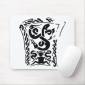 Schlangenhexe Wikinger Stein Gotland alte Geschich Mousepad (Mit Mouse)