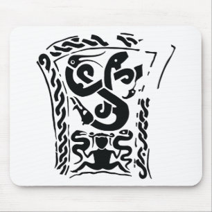 Schlangenhexe Wikinger Stein Gotland alte Geschich Mousepad