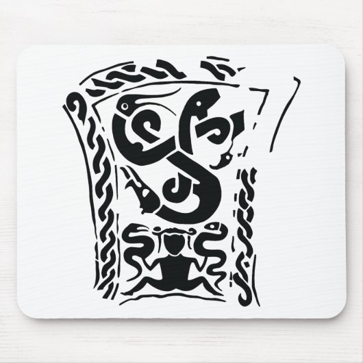 Schlangenhexe Wikinger Stein Gotland alte Geschich Mousepad (Vorne)