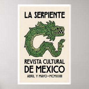 Schlangenillustrationsdruck-Typografie-Wandkunst Poster