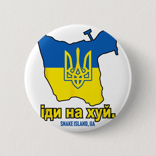 Schlangeninsel Ukraine Leckt Mich Am Arsch Solidar Button (Vorderseite)