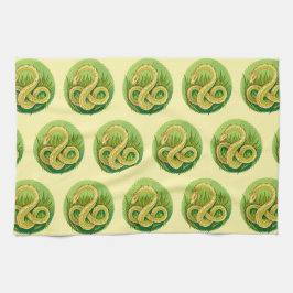 Schlangenjahr 2025: Glück und Wohlstand vereinbare Geschirrtuch