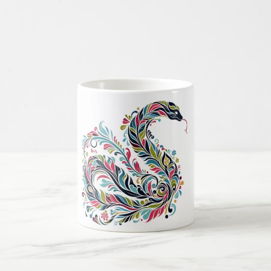 Schlangenjahr 2025: Glück und Wohlstand vereinbare Kaffeetasse (Mittel)