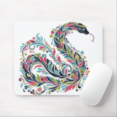 Schlangenjahr 2025: Glück und Wohlstand vereinbare Mousepad (Mit Mouse)