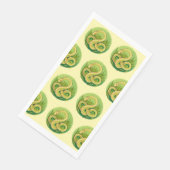 Schlangenjahr 2025: Glück und Wohlstand vereinbare Serviette (Ecke)