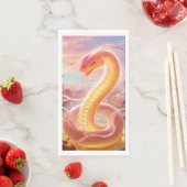 Schlangenjahr 2025: Glück und Wohlstand vereinbare Serviette (Beispiel)