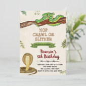 Schlangenkobra-Geburtstagseinladung Einladung (Stehend Vorderseite)