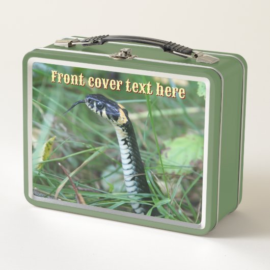 Schlangenkopf Metall Brotdose (Vorderseite)