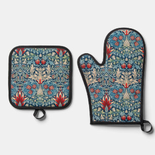 Schlangenkopf, William Morris Ofenhandschuh & Topflappen-Set