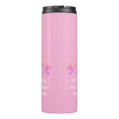 Schlangenköpfe & Fangzähne, mein Körper, meine Wah Thermosbecher (Rückseite)