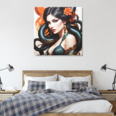 Schlangenkunst Leinwanddruck (Insitu (Schlafzimmer))