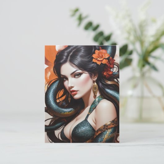 Schlangenkunst Postkarte (Stehend Vorderseite)