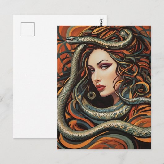 Schlangenkunst Postkarte (Vorne/Hinten)