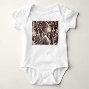 Schlangenleder: nahtlose braune Textur Baby Strampler