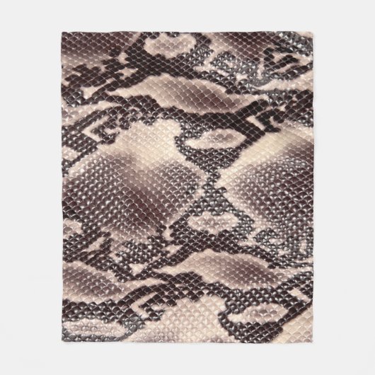 Schlangenleder: nahtlose braune Textur Fleecedecke (Vorderseite)
