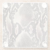 Schlangenleder: nahtlose braune Textur Glasuntersetzer (Rückseite)