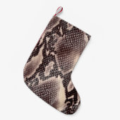 Schlangenleder: nahtlose braune Textur Kleiner Weihnachtsstrumpf (Vorderansicht (hängend))