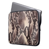 Schlangenleder: nahtlose braune Textur Laptopschutzhülle (Vorderseite Links)