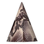 Schlangenleder: nahtlose braune Textur Partyhütchen (Rückseite)