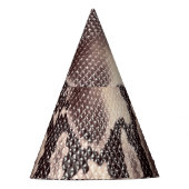 Schlangenleder: nahtlose braune Textur Partyhütchen (Vorderseite)
