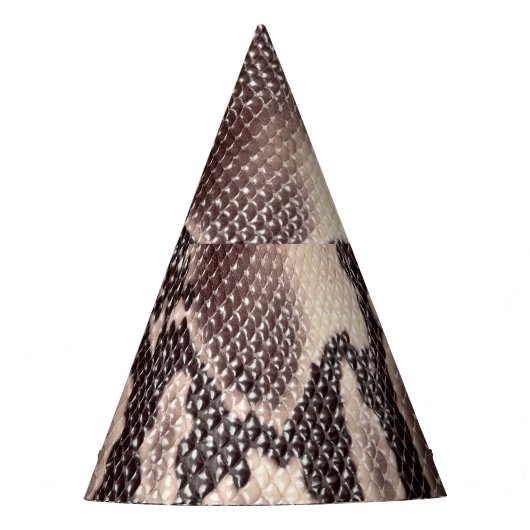Schlangenleder: nahtlose braune Textur Partyhütchen (Vorderseite)