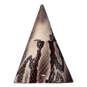 Schlangenleder: nahtlose braune Textur Partyhütchen (Rechts)