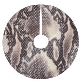 Schlangenleder: nahtlose braune Textur Polyester Weihnachtsbaumdecke (Vorderseite)