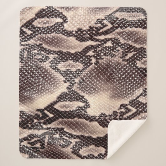 Schlangenleder: nahtlose braune Textur Sherpadecke (Vorderseite)