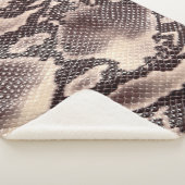 Schlangenleder: nahtlose braune Textur Sherpadecke (3/4)