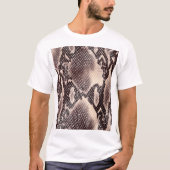 Schlangenleder: nahtlose braune Textur T-Shirt (Vorderseite)