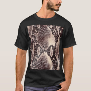 Schlangenleder: nahtlose braune Textur T-Shirt