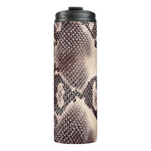 Schlangenleder: nahtlose braune Textur Thermosbecher