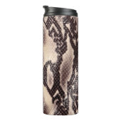 Schlangenleder: nahtlose braune Textur Thermosbecher (Nach rechts gedreht)
