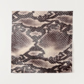 Schlangenleder: nahtlose braune Textur Wandteppich (Vorderseite (Horizontal))