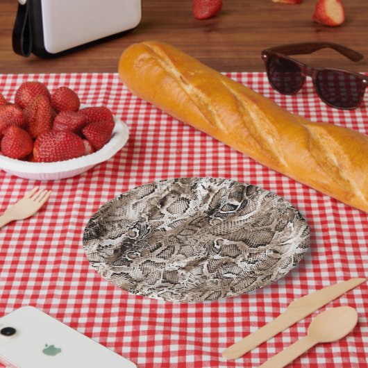Schlangenledermuster pappteller (Picknick)