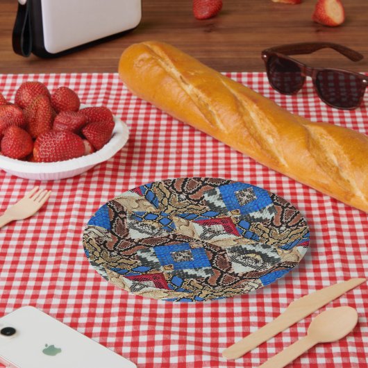 Schlangenledermuster pappteller (Picknick)