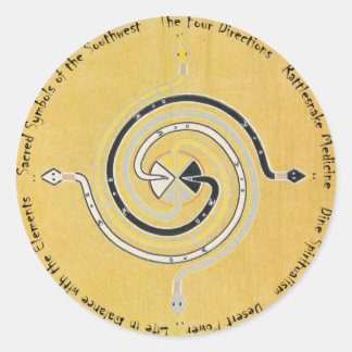 Schlangenmedizin 1 runder aufkleber