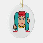 Schlangenmensch Keramik Ornament (Rechts)