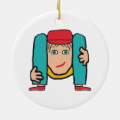 Schlangenmensch Keramik Ornament (Hinten)
