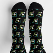 Schlangenmensch-Strichmännchen Socken (Oben)