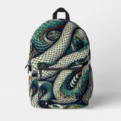 Schlangenmuster BackPack-Design Bedruckter Rucksack (Vorderseite)