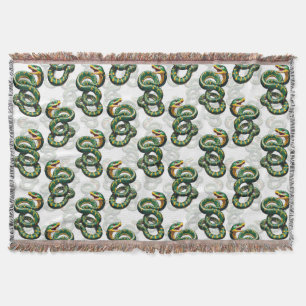 Schlangenmuster-Design - Weiß Decke