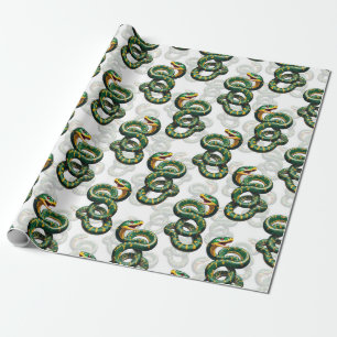 Schlangenmuster-Design - Weiß Geschenkpapier