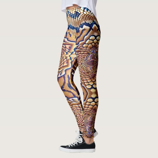 Schlangenmuster Klapperschlange Leggings (Links)