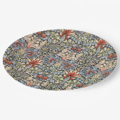Schlangenmuster (von William Morris) Pappteller (Schrägansicht)