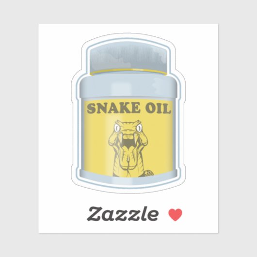 Schlangenöl-Alternativmedizin Aufkleber (Blatt)