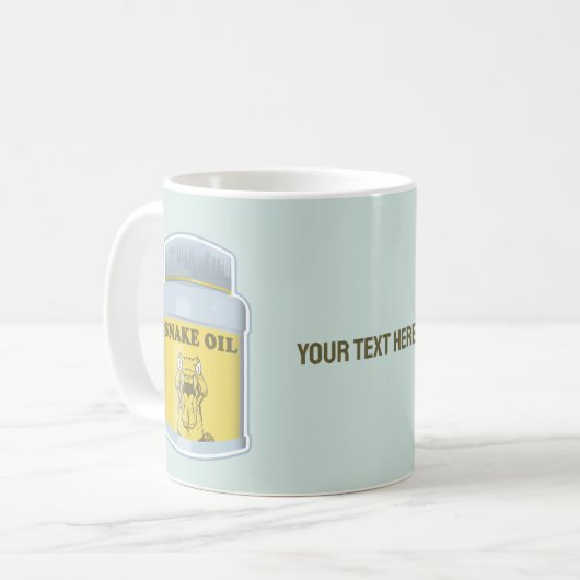 Schlangenöl-Alternativmedizin Kaffeetasse (Vorderseite Links)