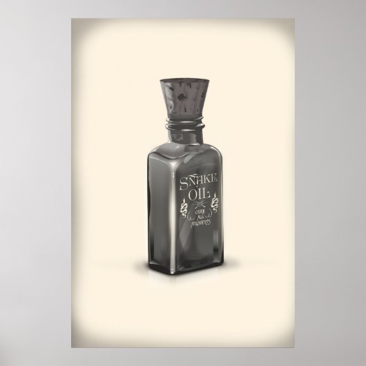 Schlangenöl "Cure All Ailes" Flasche lustiges Plak Poster (Vorne)